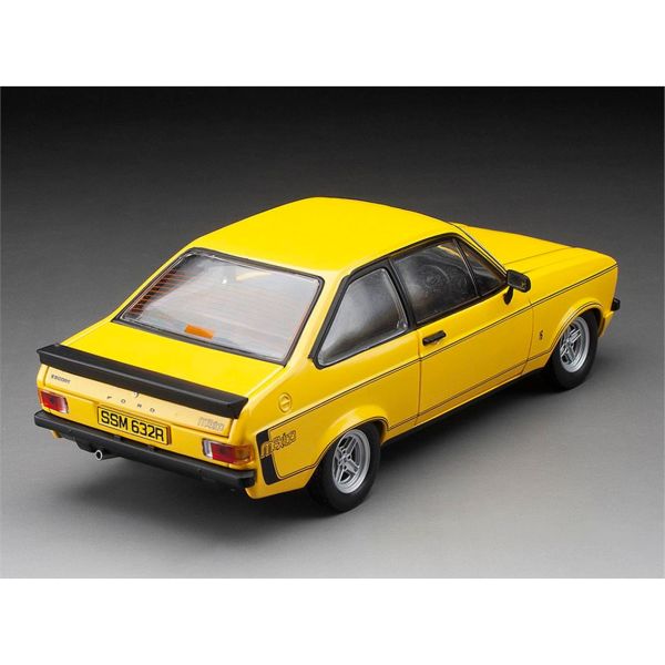 Sunstar 4632R 1/18 Ölçek, 1976 Ford Escort MKII RS Mexico, Sarı, Sergilemeye Hazır Metal Araba Modeli