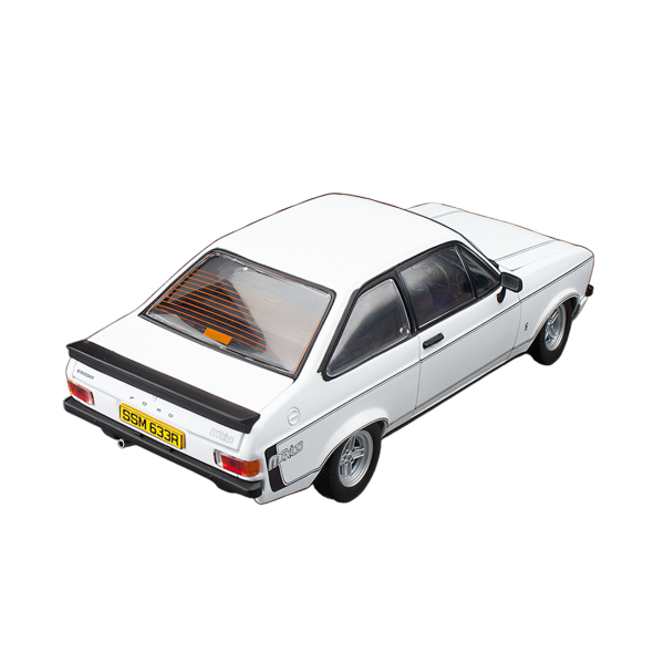 Sunstar 4633R 1/18 Ölçek, 1976 Ford Escort MKII RS Mexico, Beyaz, Sergilemeye Hazır Metal Araba Modeli