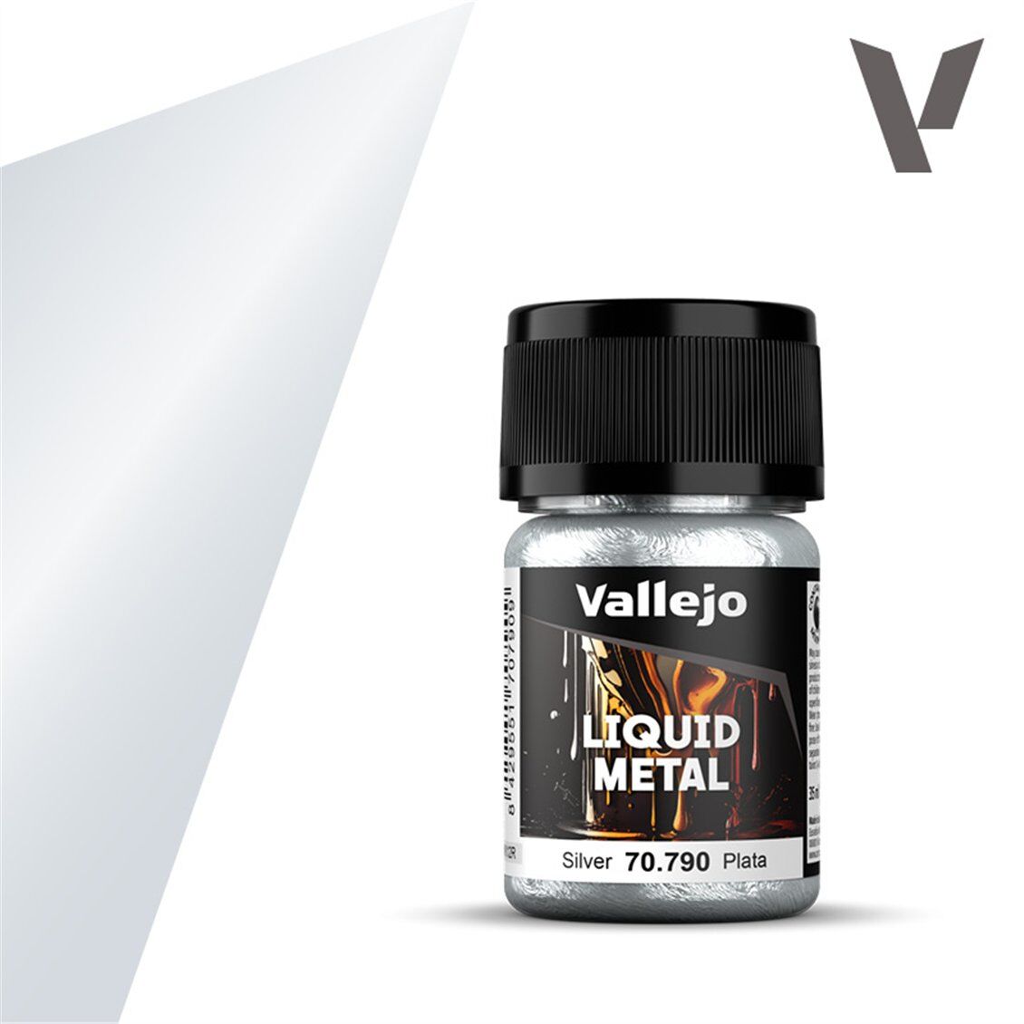 Vallejo 70790 35 ml. (211) Silver (Alcohol Based), Metal Pigmentli Alkol Bazlı Model Boyası