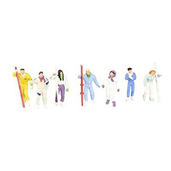 Preiser 10316 1/87 Ölçek, Kış Sporcuları, Boyanmış Plastik Figürleri, 6 Adet