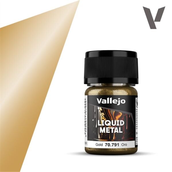 Vallejo 70791 35 ml. (212) Gold (Alcohol Based), Metal Pigmentli Alkol Bazlı Model Boyası
