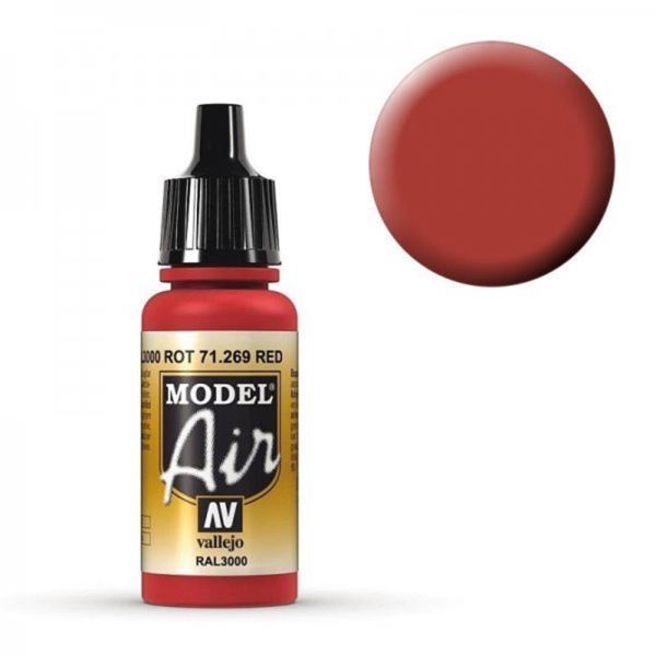 Vallejo 71269 17 ml. Red, Model Air Serisi Model Boyası