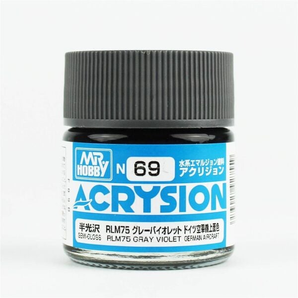 Mr.Hobby N-069 10 ml. RLM75 Gray Violet, Acrysion Serisi Model Boyası
