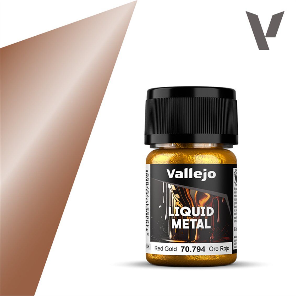 Vallejo 70794 35 ml. (215) Red Gold (Alcohol Based), Metal Pigmentli Alkol Bazlı Model Boyası