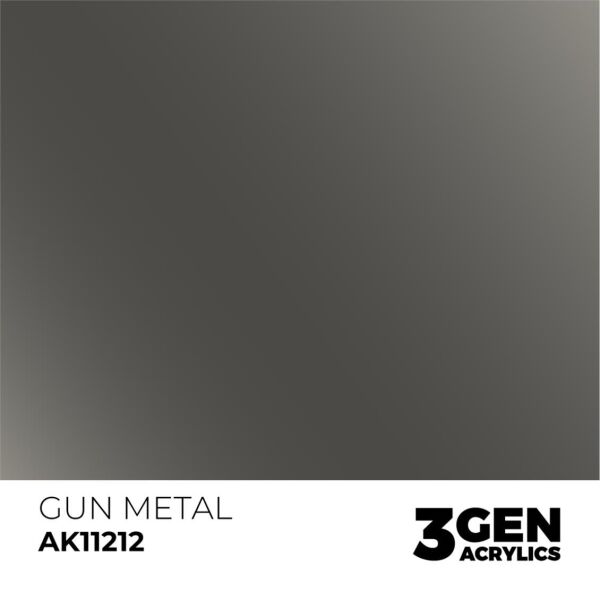 AK 11212 17 ml. Gun Metal, 3GEN Akrilik Model Boyası