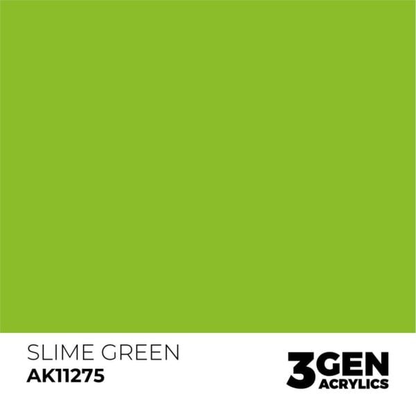 AK 11275 17 ml. Balçık Yeşili (Slime green Color Punch), Ultra Pigmentli 3GEN Akrilik Model Boyası