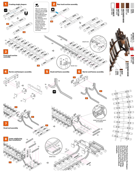 AK 35010 1/35 Ölçek, Ray Tamponu, Plastik Model Kiti