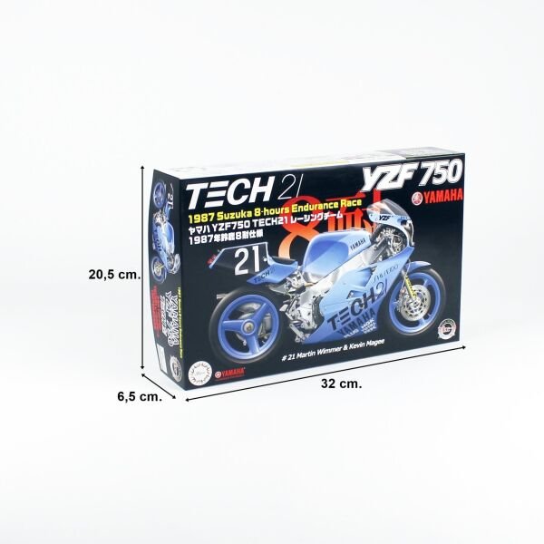 Fujimi BIKE9 14132 1/12 Ölçek, Yamaha YZF750 Tech21 Racing Team 1987 Suzuka 8-hours Endurance Race, Motorsiklet Plastik Model K