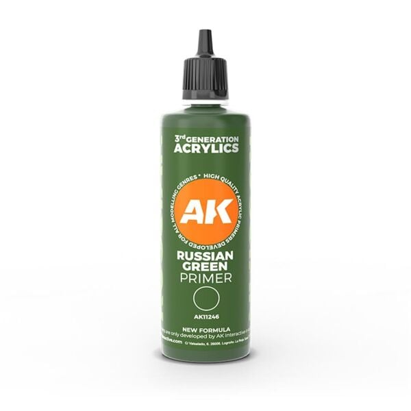 AK 11246 100 ml. Rus Yeşili Astar (Russian Green Primer) 3GEN Akrilik Model Boyası
