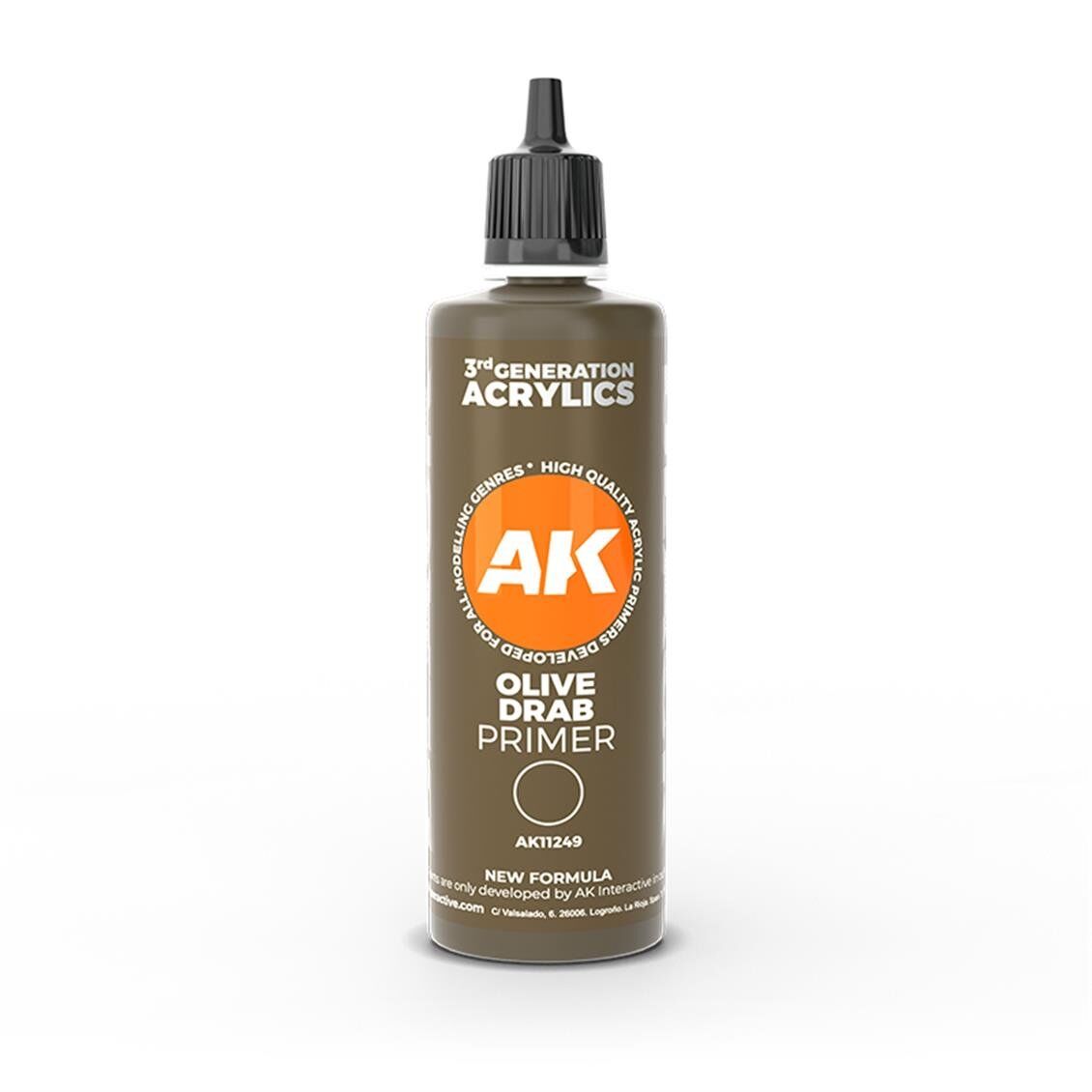AK 11249 100 ml. Zeytin Yeşili Astar (Olive Drab Primer) 3GEN Akrilik Model Boyası