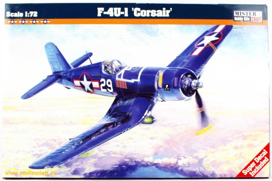 Mistercraft D205 1/72 Ölçek, F-4U-1A Corsair Savaş Uçağı, Plastik Model kiti