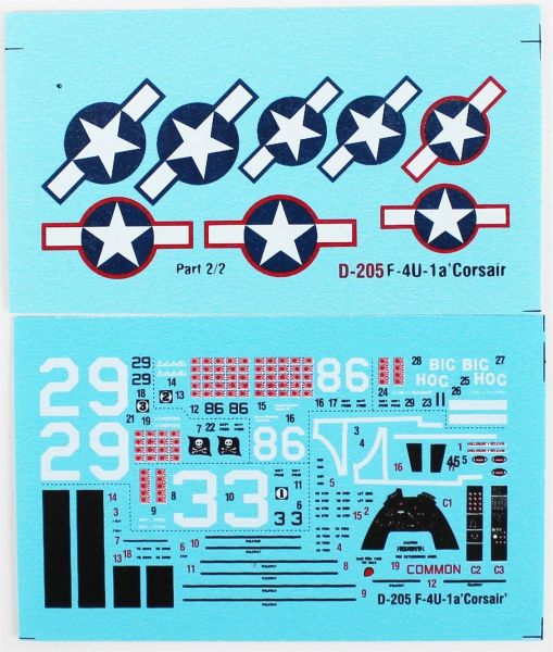 Mistercraft D205 1/72 Ölçek, F-4U-1A Corsair Savaş Uçağı, Plastik Model kiti