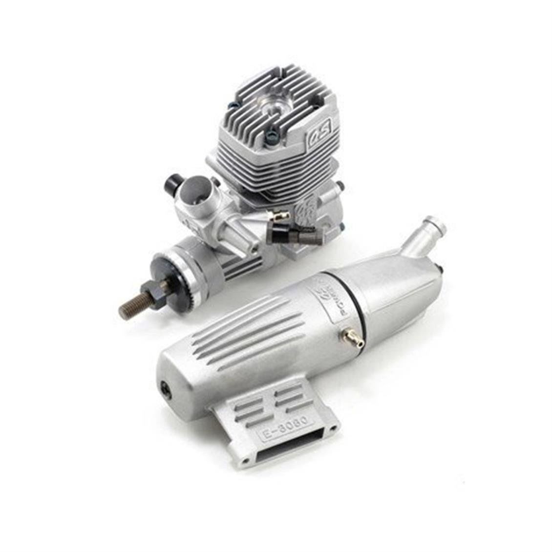 OS Engines 13100 Max-35 AX (21K) ve 3080 Susturuculu, Nitro Yakıtlı Model Uçak Motoru