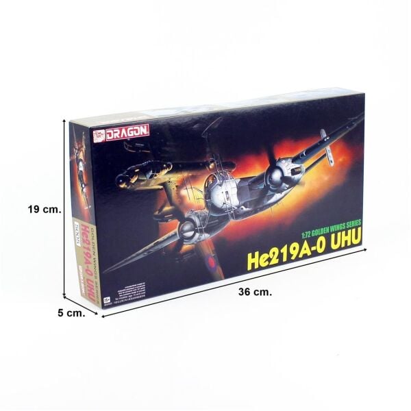 Dragon 5005 1/72 Ölçek, He219A-0 Uhu ( Golden Wing Serisi) Savaş Uçağı Plastik Model Kiti