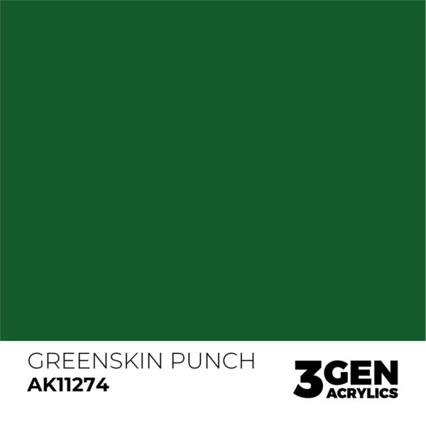 AK 11274 17 ml. Yeşilderili Yumruğu (Greenskin Punch Color Punch), Ultra Pigmentli 3GEN Akrilik Model Boyası