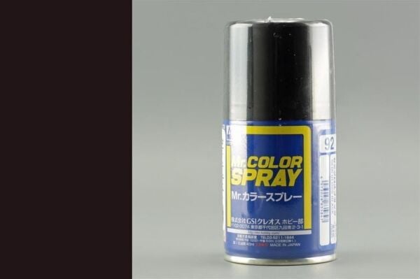 Mr.Hobby S-092 100 ml. Semi Gloss Black, Sprey Model Boyası