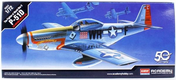 Academy 12485 1/72 Ölçek, P-51D Mustang Savaş Uçağı, Plastik Model kiti