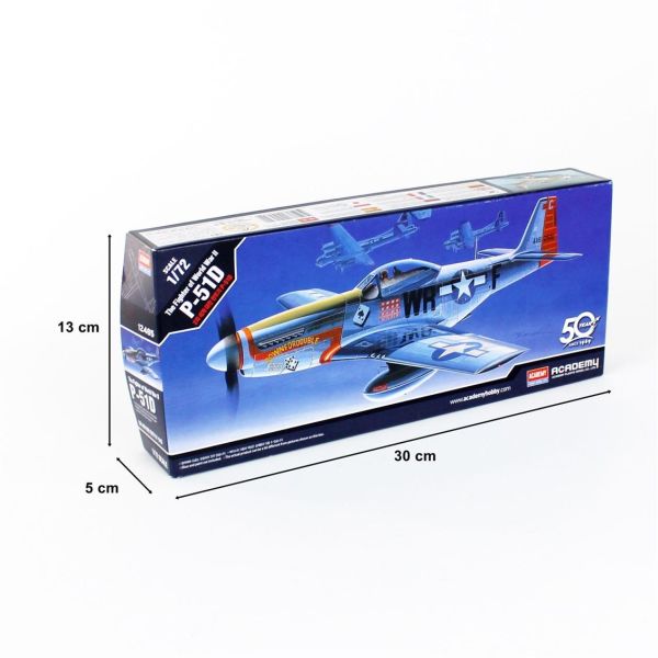 Academy 12485 1/72 Ölçek, P-51D Mustang Savaş Uçağı, Plastik Model kiti
