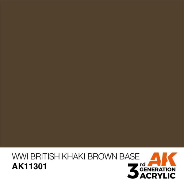 AK 11301 17 ml. WWI Brithish Khaki Brown Base, AFV Serisi 3GEN Akrilik Model Boyası