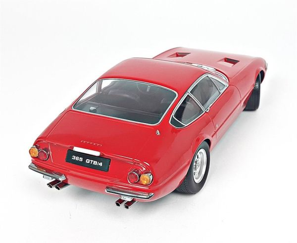 KKscale 180591 1/18 Ölçek, 1971 Ferrari 365 GTB Daytona Series 2, Kırmızı, Sergilemeye Hazır Metal Araba Modeli