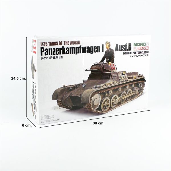 Dragon (Mono) MD001 1/35 Ölçek, Pz.Kpfw.I Ausf. B Tankı Plastik Model Kiti