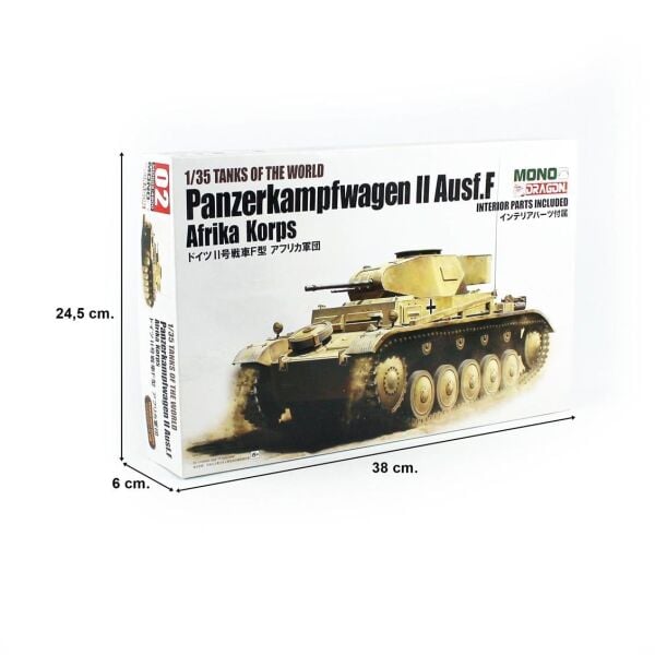 Dragon (Mono) MD002 1/35 Ölçek, Panzerkampfwagen II Ausf. F (Afrika Kolordusu) Plastik Model Kiti