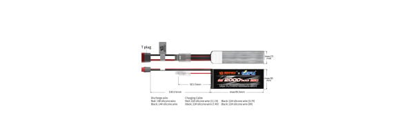 MJX B3S20/25C 3S 11.1V 2000Mah 25C Li-Po Pil