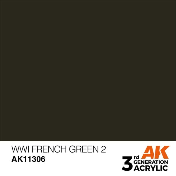 AK 11306 17 ml. WWI French Green 2, AFV Serisi 3GEN Akrilik Model Boyası