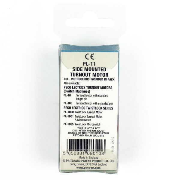 Peco PL-11 Code 100 1/87 Ölçek, Yandan Takılan Makas Motoru,16 Volt AC