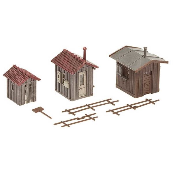 Faller 120211 1/87 Ölçek, Demiryolu Avadanlık Kulübeleri ( 3 Adet ), Plastik Model Kiti