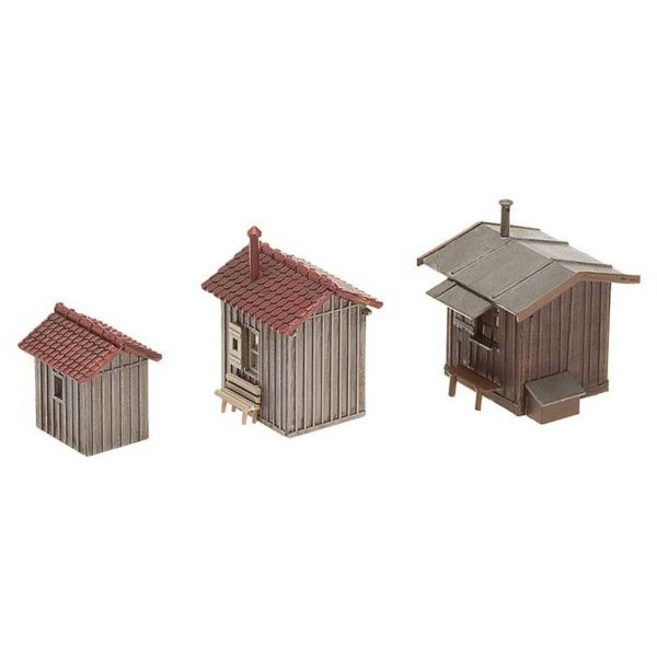 Faller 120211 1/87 Ölçek, Demiryolu Avadanlık Kulübeleri ( 3 Adet ), Plastik Model Kiti