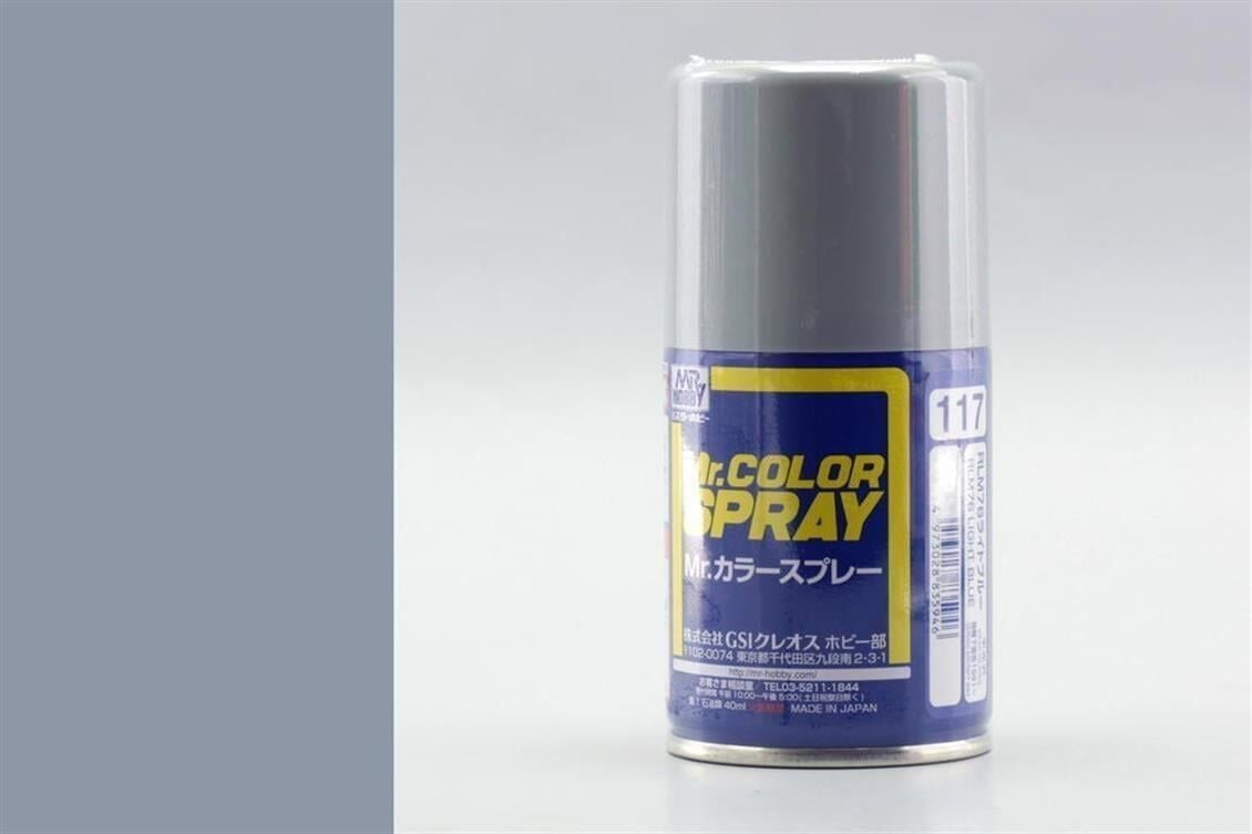 Mr.Hobby S-117 100 ml. RLM76 Light Blue, Sprey Model Boyası