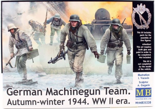 Masterbox 35220 1/35 Ölçek, Alman Makinalı Tüfek Timi, Sonbahar Kış 1944, Plastik Figür Kiti