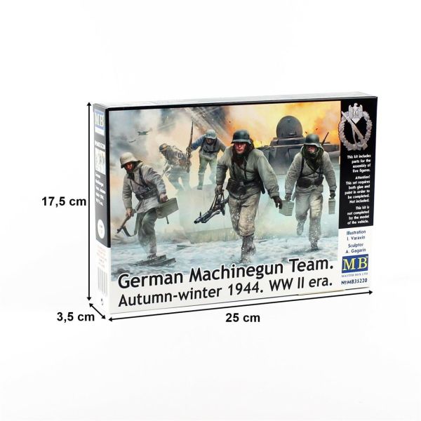 Masterbox 35220 1/35 Ölçek, Alman Makinalı Tüfek Timi, Sonbahar Kış 1944, Plastik Figür Kiti