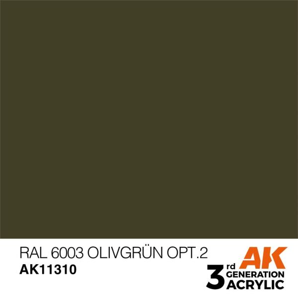 AK 11310 17 ml. RAL 6003 Olivegrün opt.2, AFV Serisi 3GEN Akrilik Model Boyası