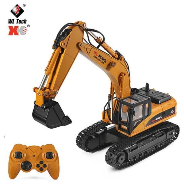 Wltoys 16800 1/16 Ölçek, Metal Şase,Metal Paletli,Duman Jeneratörlü 23 Kanal R/C Excavator
