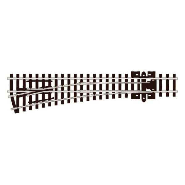 Peco SL-396 Code 80 1/160 Ölçek, 457 mm. Çap, Uzak Mesafe Sol Makas, Model Tren Rayı