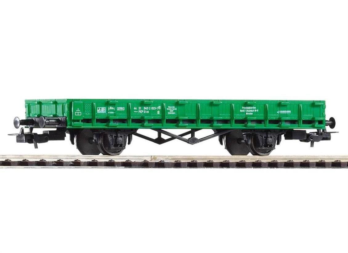 Piko 58726 1/87 Ölçek, PKP IV, U-Zx, Alçak Kenarlı, Yeşil, Model Tren Yük Vagonu