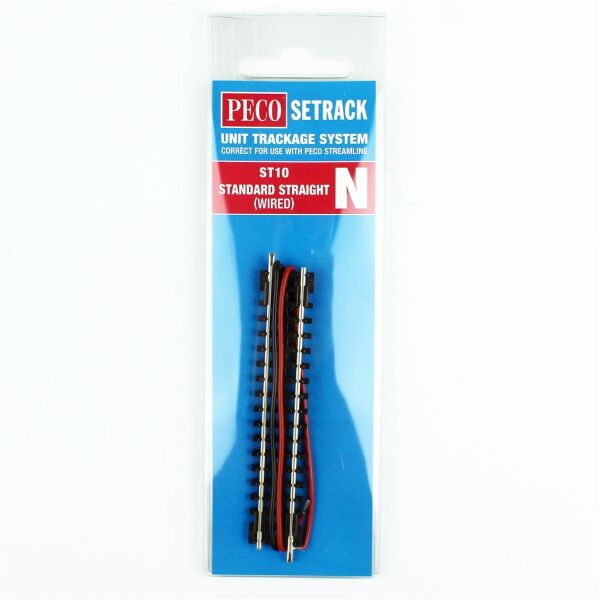 Peco ST-10 Code 80 1/160 Ölçek, 87 mm. Kablo Bağlantılı, Düz Model Tren Rayı