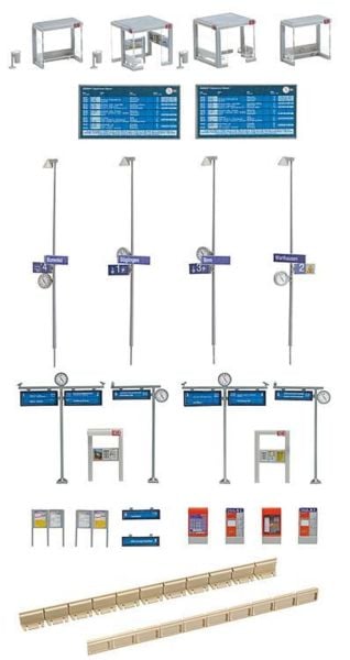 Faller 120240 1/87 Ölçek, Platformlu Modern Otobüs Durağı, Plastik Model Kiti
