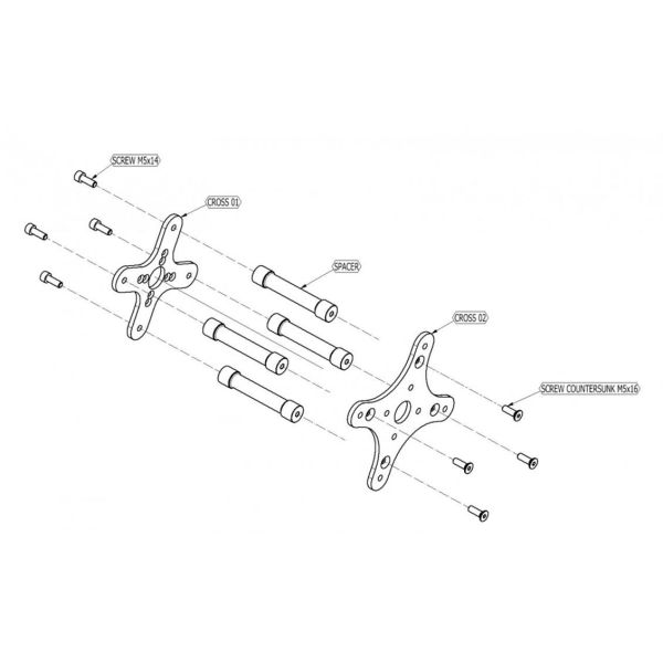 3645 Cross Motor Mount 36X45