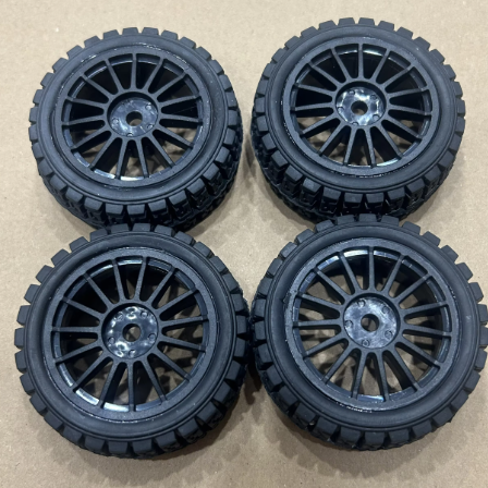 MJX 14302 14303 14304 Wheels With Pre-Glued Tyres 4 Pack - Part Number 1415B1