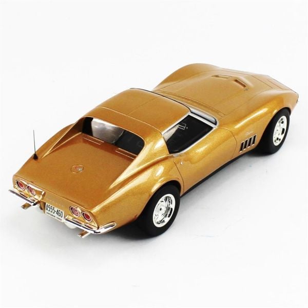 Norev 189031 1/18 Ölçek, 1969 Chevrolet Corvette Coupe, Metalik Altın, Sergilemeye Hazır Metal Araba Modeli
