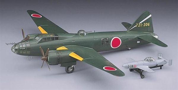 Hasegawa E20 550 1/72 Ölçek, Mitsubishi G4M2E Type 1, Savaş Uçağı, Plastik Model kiti