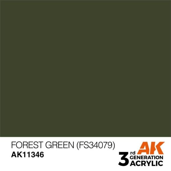 AK 11346 17 ml. Forest Green (FS34079), AFV Serisi 3GEN Akrilik Model Boyası