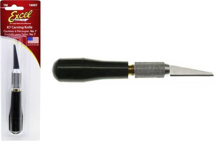 EXCEL K-7 A. H. Ahşap Oyma Bıçağı, Düz Oyma Bıçağı ile Siyah