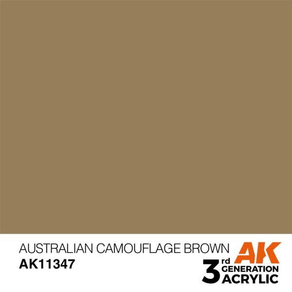 AK 11347 17 ml. Australian Camouflage Brown, AFV Serisi 3GEN Akrilik Model Boyası