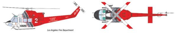BELL 412 Los Angeles City Fire Dep. MODEL SET