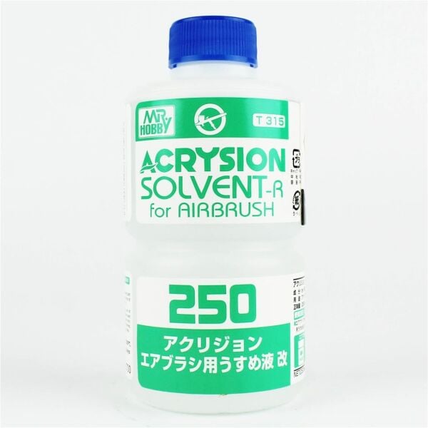Mr.Hobby T-315 250 ml. Acrysion Airbrush Solvent R Tiner (1cup Acrysion Paint=0.3 Cup T-315 Tiner)