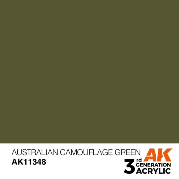 AK 11348 17 ml. Australian Camouflage Green, AFV Serisi 3GEN Akrilik Model Boyası